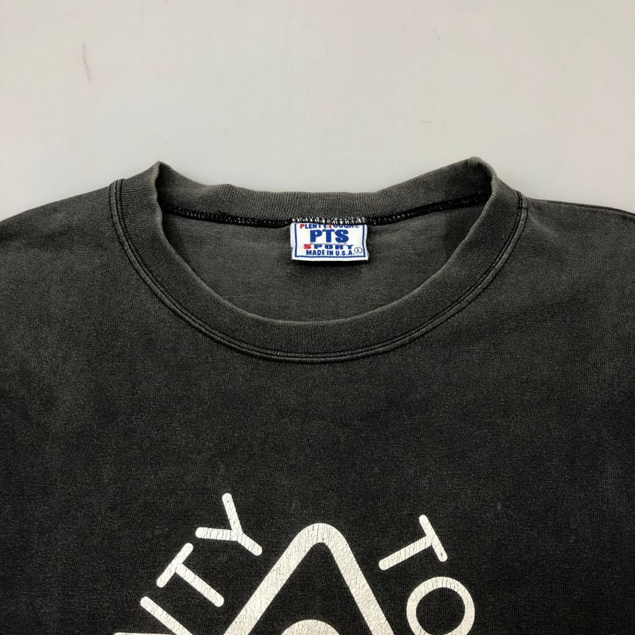 中古◆プレンティ タフ スポーツ Tシャツ 90年代 USA製 ヴィンテージ ブラック メンズ サイズL PLENTY TOUGH SPORT 【AFB39】