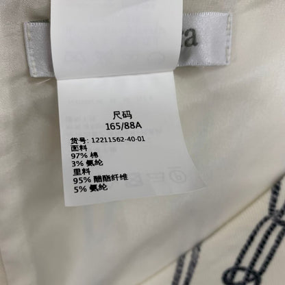 美品◆マックスマーラ ノースリーブワンピース ロープ柄 白タグ レディース US6 Max Mara 【AFB44】