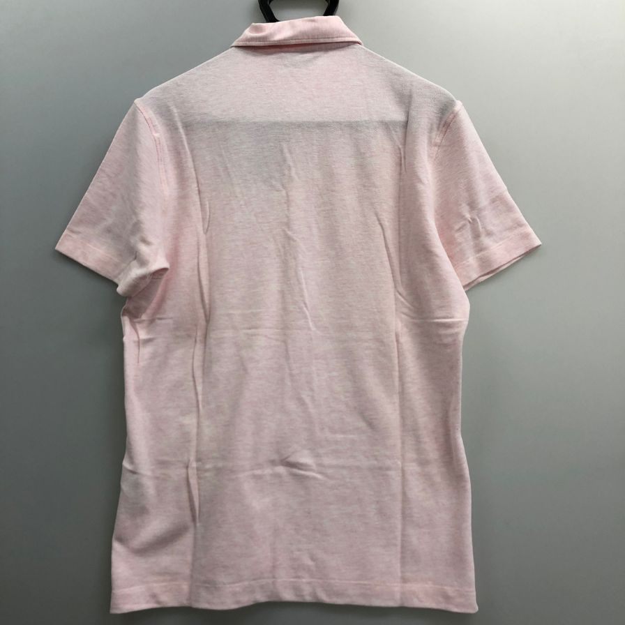 新品同様◆エルメネジルドゼニア ポロシャツ ピンク コットン  サイズM/50 Ermenegildo Zegna 【AFB36】