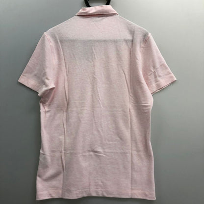 新品同様◆エルメネジルドゼニア ポロシャツ ピンク コットン  サイズM/50 Ermenegildo Zegna 【AFB36】
