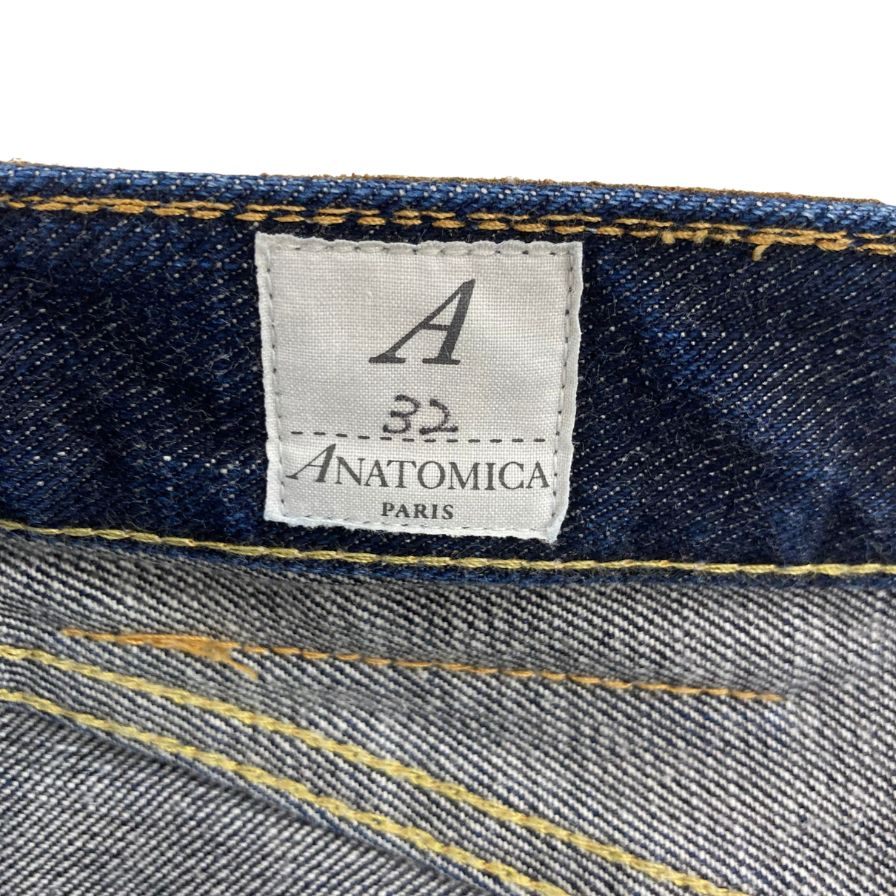 極美品◆アナトミカ デニムパンツ メンズ サイズ32 インディゴ ANATOMICA PARIS 【AFB29】