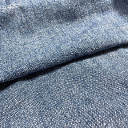美品◆ブライスランズ×アスコット チャン シャンブレー 長袖シャツ メンズ サイズL ブルー Bryceland's  Ascot Chang 【AFB44】
