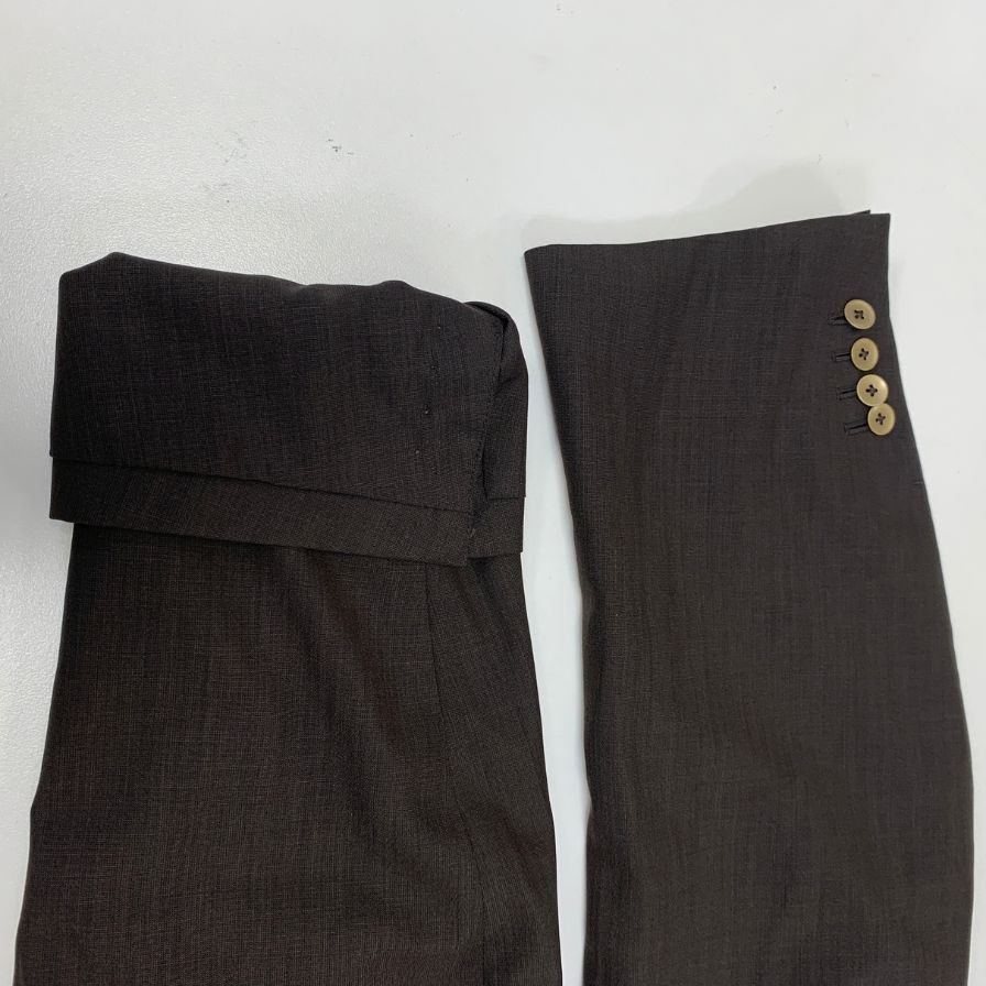 美品◆ビソウン SHEER WOOL UNCON JACKET ブラウン メンズ サイズ4 BISOWN 【AFB10】