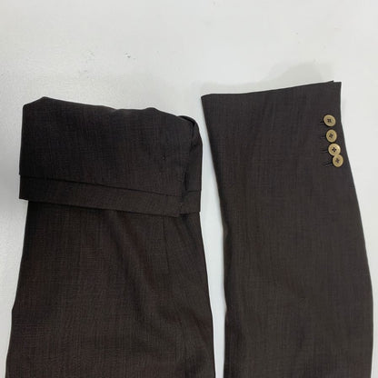 美品◆ビソウン SHEER WOOL UNCON JACKET ブラウン メンズ サイズ4 BISOWN 【AFB10】