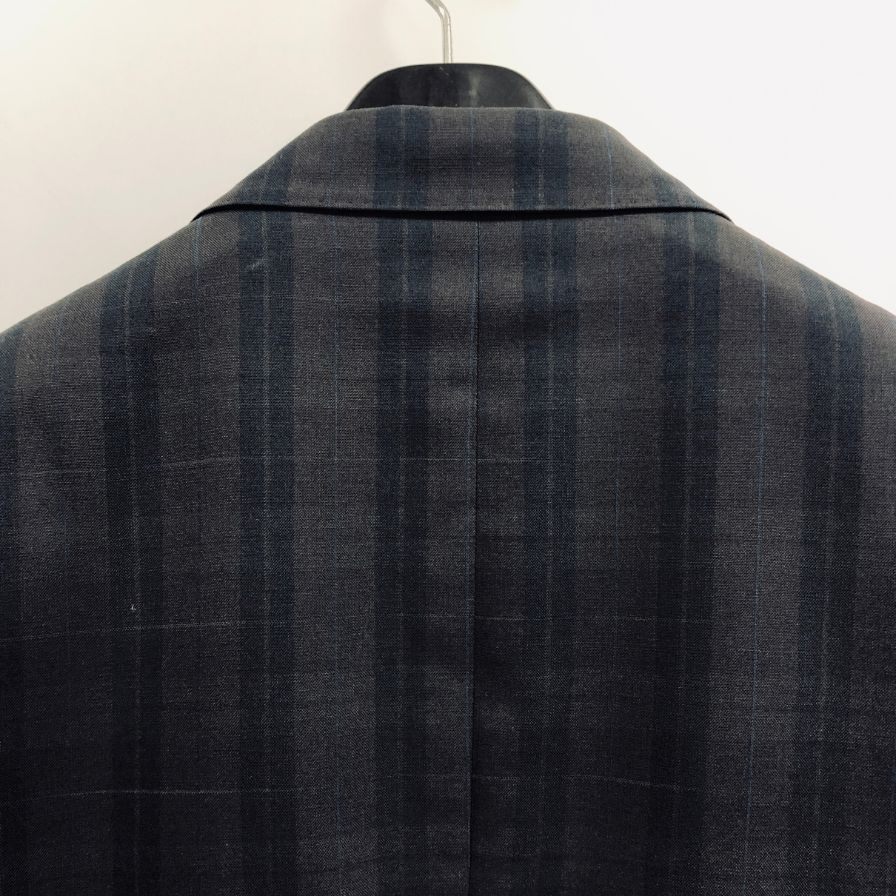 バーバリー ジャケット 90S 旧タグ ダブルブレスト ロゴ金ボタン ブラウン チェック メンズ サイズ175 Burberry【LA】