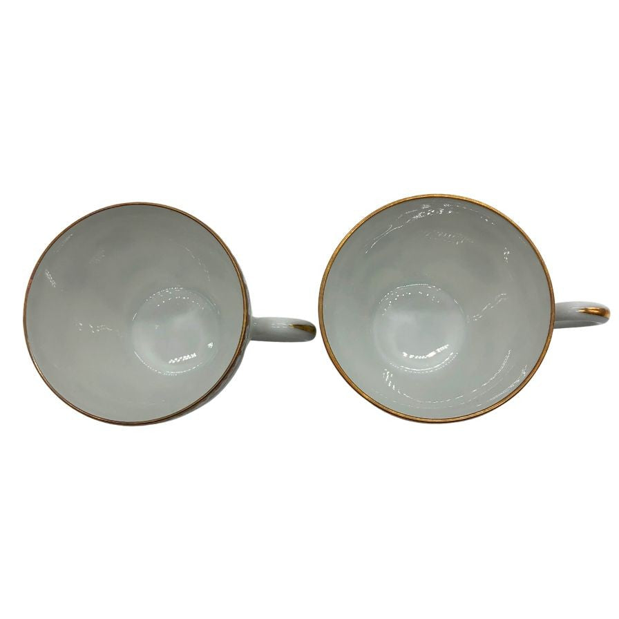 アビランド リモージュ カップ&ソーサー 2組セット デミタスカップ エスプレッソ 花柄 Haviland LIMOGES【AFB55】【中古】