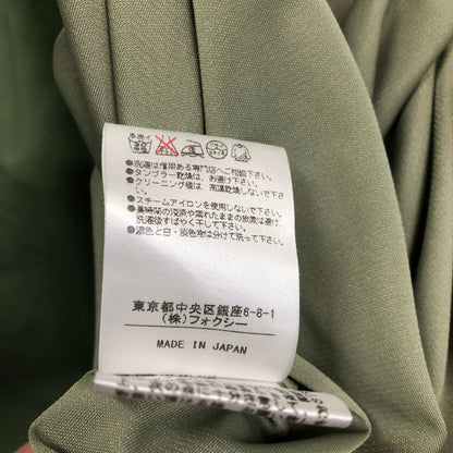 美品◆フォクシーニューヨーク ノースリーブフレアワンピース 34551-NA0FY106T レディース グリーン  サイズ40 FOXEY NEW YORK 【AFB36】