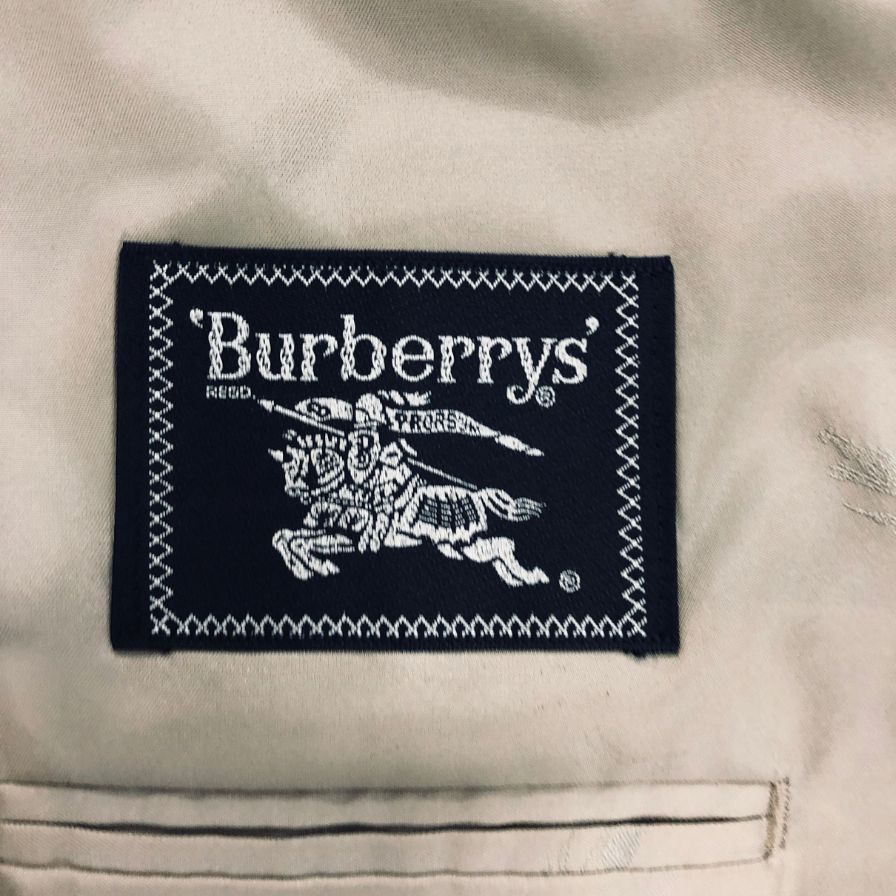 バーバリー ジャケット 90S 旧タグ ダブルブレスト ロゴ金ボタン ブラウン チェック メンズ サイズ175 Burberry【LA】
