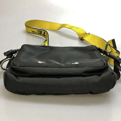 オフホワイト ショルダーバッグ  ナイロン ファスナー メンズ ブラック×イエロー  Off White【AFE6】