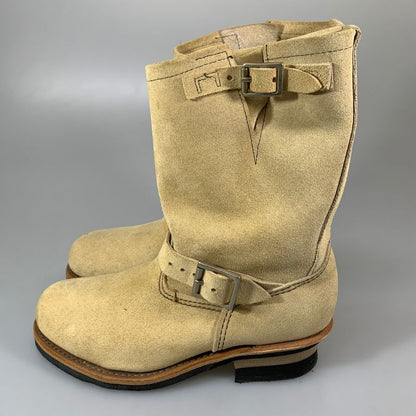 レッドウィング エンジニアブーツ スエード 8268 メンズ US7D ベージュ REDWING 約25.0cm【AFI30】