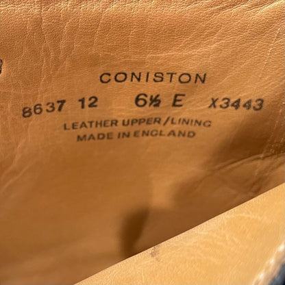 クロケット&ジョーンズ レザーブーツ ストレートチップ コニストン ブラック サイズUK6.5E CROCKETT&JONES CONISTON ブーツ 約25.5cm【LA】【中古】