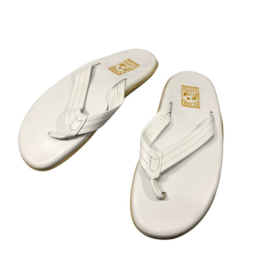 アイランドスリッパ ビーチサンダル レザー ホワイト メンズ サイズ13 ISLAND SLIPPER 約31+cm【AFC51】