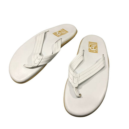 アイランドスリッパ ビーチサンダル レザー ホワイト メンズ サイズ13 ISLAND SLIPPER 約31+cm【AFC51】