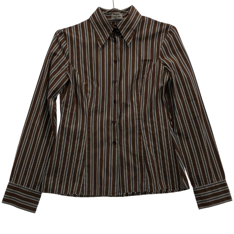 極美品◆フィロソフィーディアルベルタフェレッティ 長袖シャツ ストライプ レディース サイズI40 PHILOSOPHY di ALBERTA FERRETTI 【AFB39】
