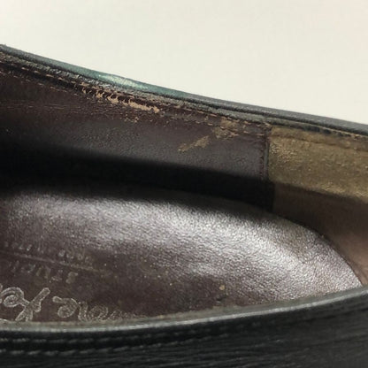 サルバトーレ フェラガモ シングルストラップ Uチップ ブラック サイズ6.5EE メンズ Salvatore Ferragamo 約24.5cm【AFC34】