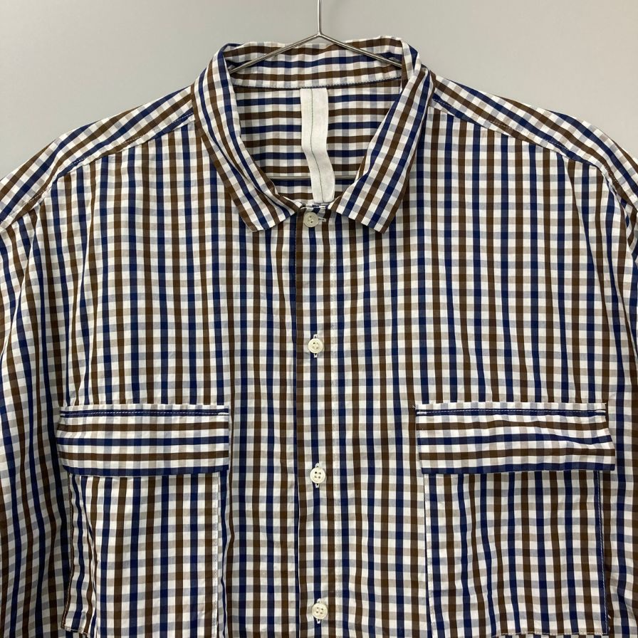 美品◆マスノウデザイン シャツ  コットン メンズ サイズ2 総柄 Masnou design 【AFB45】