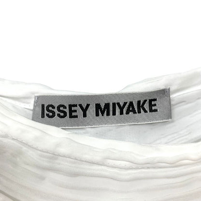 極美品◆イッセイミヤケ プリーツトップス IM92FJ509 白 ホワイト サイズ2 レディース ISSEY MIYAKE 【AFB2】