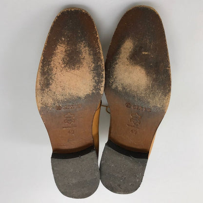 ジクサス チャッカブーツ レザー ミッドカット プレーントゥ キャメル ブラウン系 メンズ サイズ43 GIXUS 約28.0cm【AFC36】