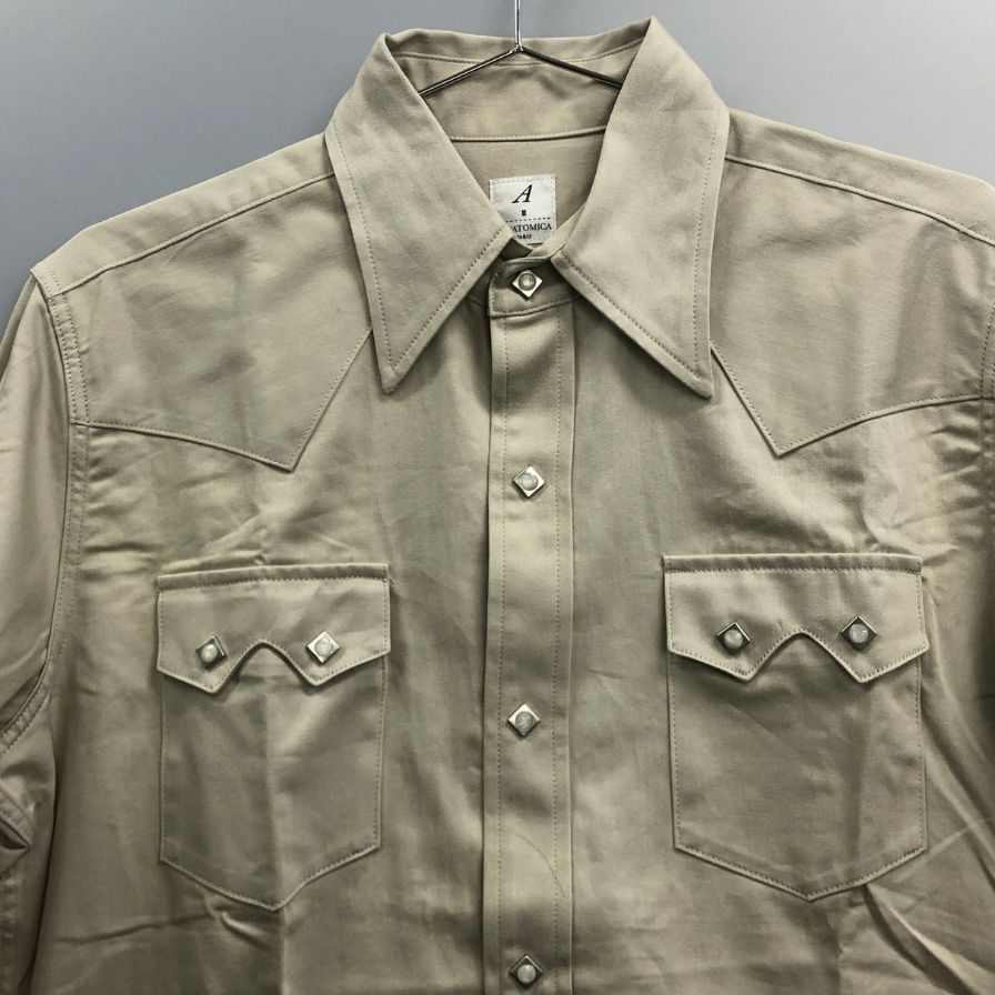 美品◆アナトミカ ハリソンシャツ ベージュ メンズ サイズＭ ANATOMICA 【AFB5】