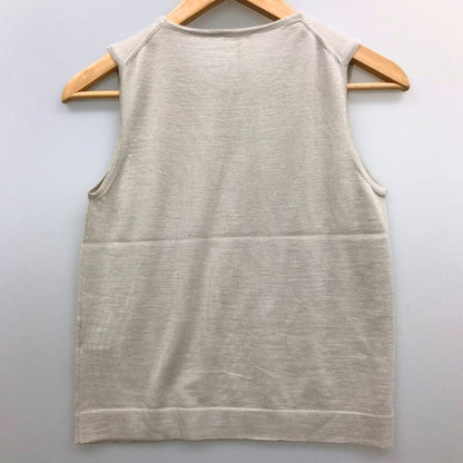 中古◆エルメス マルジェラ期 ノースリーブ トップス カシミヤ シルク レディース サイズSM グレー HERMES 【AFB15】