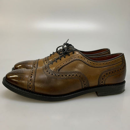 アレンエドモンズ レザーシューズ ストランド セミブローグ カーフ ブラウン サイズUS7.5 ALLEN EDMONDS Strand ビジネスシューズ 約25.5cm【LA】【中古】