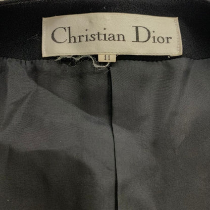 美品◆クリスチャン ディオール ジャケット Y-TK03 レディース サイズ11 ブラック Christian Dior 【AFB46】