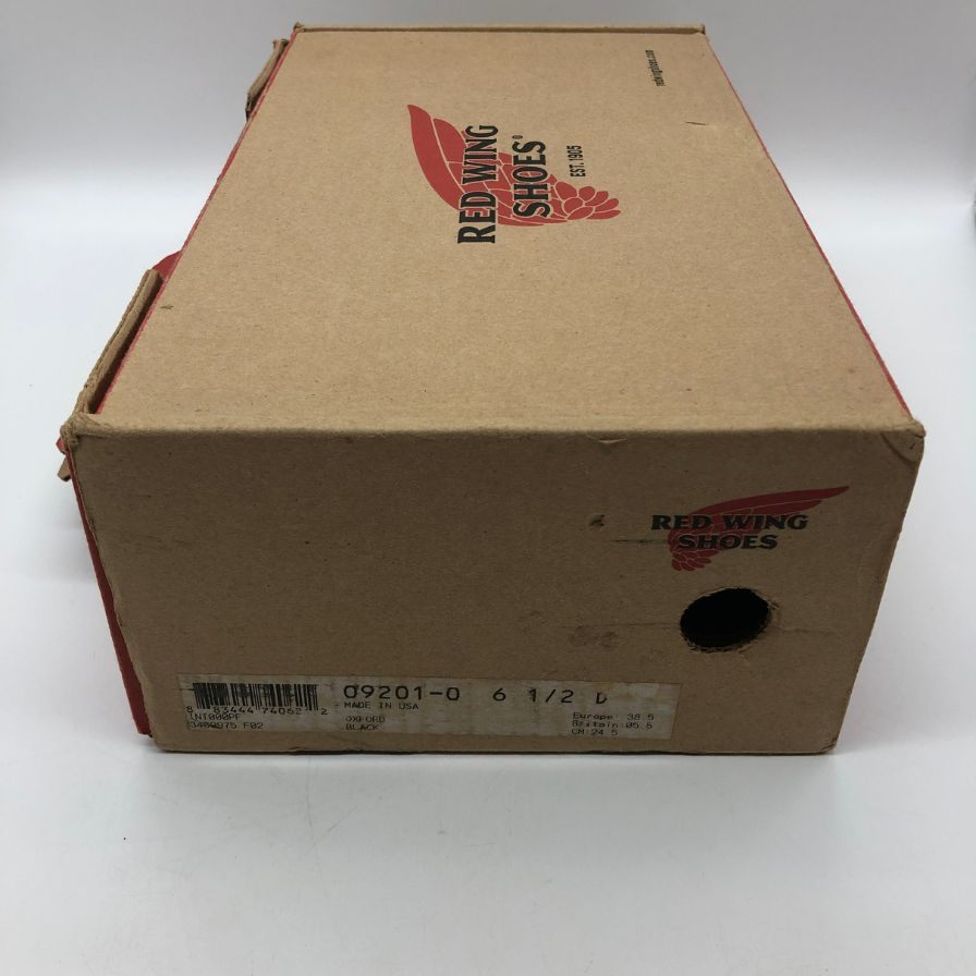 レッドウィング 9201 ガレージマン Uチップ ダービー カーフ ブラック サイズUS6.5D メンズ REDWING 約24.5cm【AFD9】