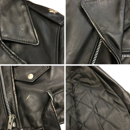 中古◆ショット ダブルライダースジャケット LOT613 ブラック サイズ34 牛革 レザー Schott perfecto 【AFG1】