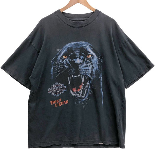 中古◆リプレゼント 半袖Tシャツ プリント BORN TO ROAR グレー系 メンズ サイズXL REPRESENT 【AFB36】