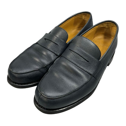 パラブーツ アドニス コインローファー カーフ シボ革 ネイビー UK8 Paraboot ローファー 約26.5cm【LA】【中古】