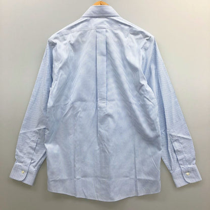 極美品◆ブルックスブラザーズ シャツ ストライプ レギュラー 14ハーフ-32 メンズ サイズ14.5 ブルー BROOKS BROTHERS 【AFB17】