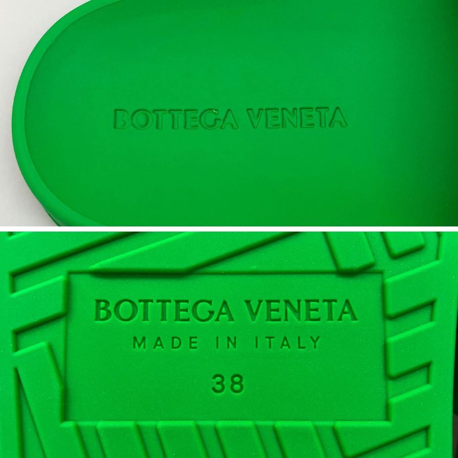 ボッテガヴェネタ サンダル スライドサンダル グリーン系 メンズ サイズ38 BOTTEGA VENETA 約24.0cm【AFD7】