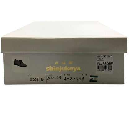 新宿屋 スニーカー 3280 ヒール レザー オーストリッチ カンパリ レディース サイズ24.5 shinjukuya 約24.5cm【7-10】