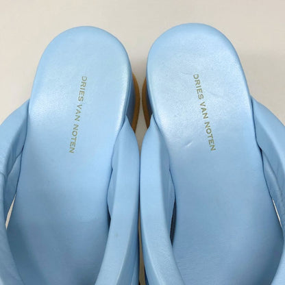 ドリスヴァンノッテン プラットフォーム サンダル レディース サイズ40 ブルー Dries Van Noten 約25.0cm【AFC45】