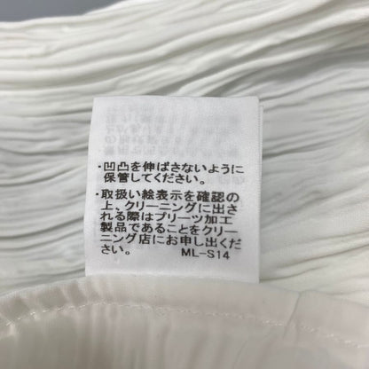 極美品◆イッセイミヤケ プリーツトップス IM92FJ509 白 ホワイト サイズ2 レディース ISSEY MIYAKE 【AFB2】