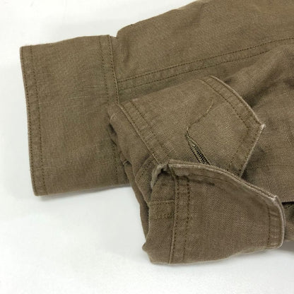 極美品◆レスレストン リネンジャケット スペンス ブライソン生地 メンズ サイズ L ブラウン LES LESTON 【AFB3】
