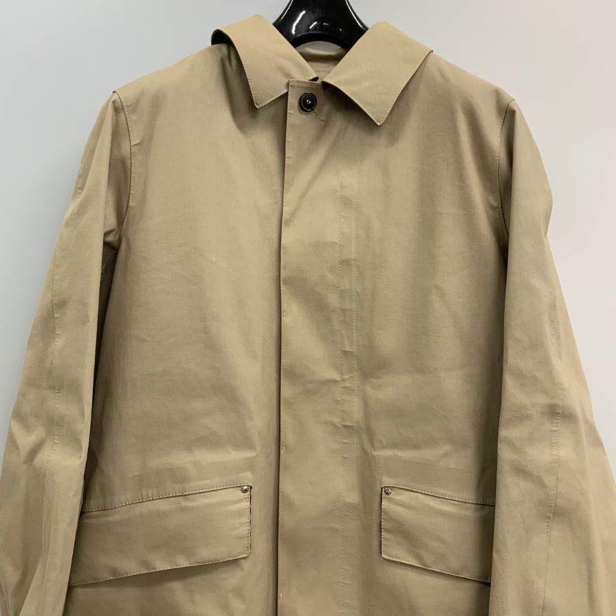 極美品◆マッキントッシュ ステンカラーコート コットン ゴム引き ライナー付 ベージュ メンズ サイズ36 MACKINTOSH 【AFF22】