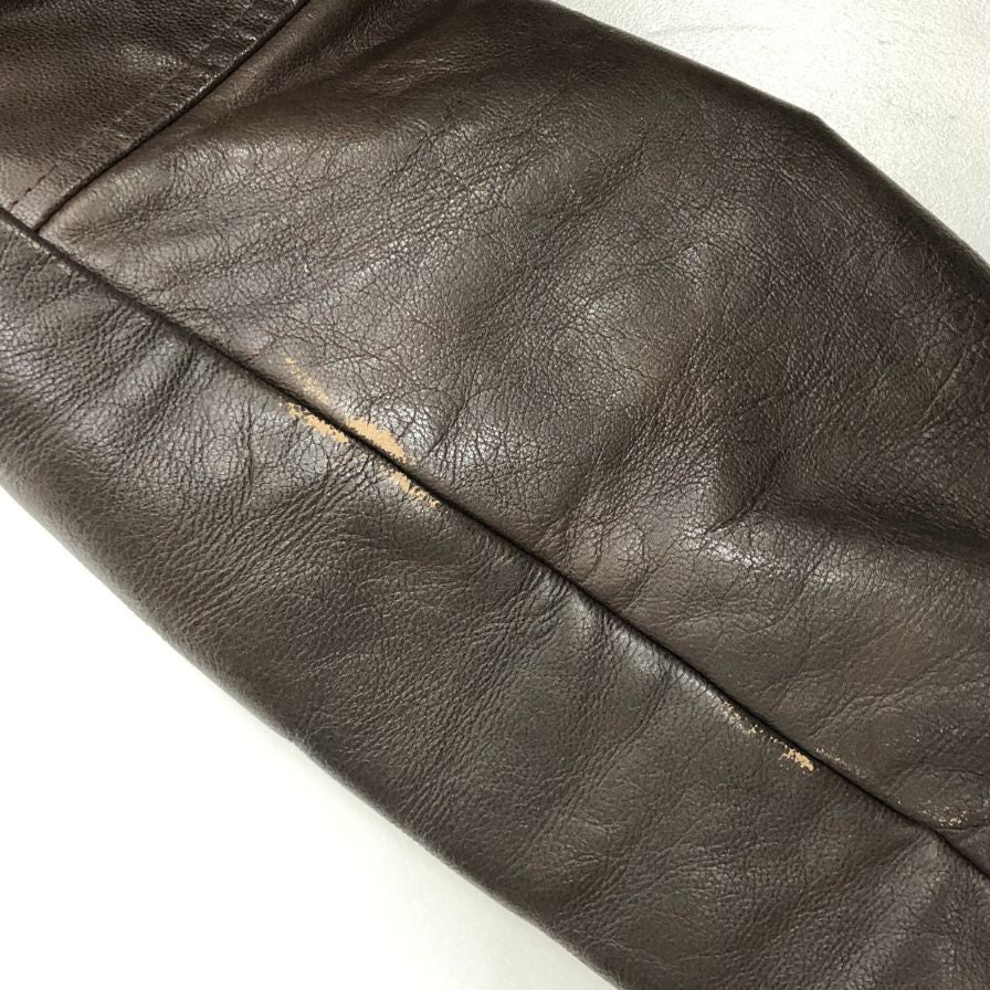 美品◆エルエルビーン ムートンジャケット レザー ライニング メンズ ブラウン サイズS L.L.Bean 【AFG1】