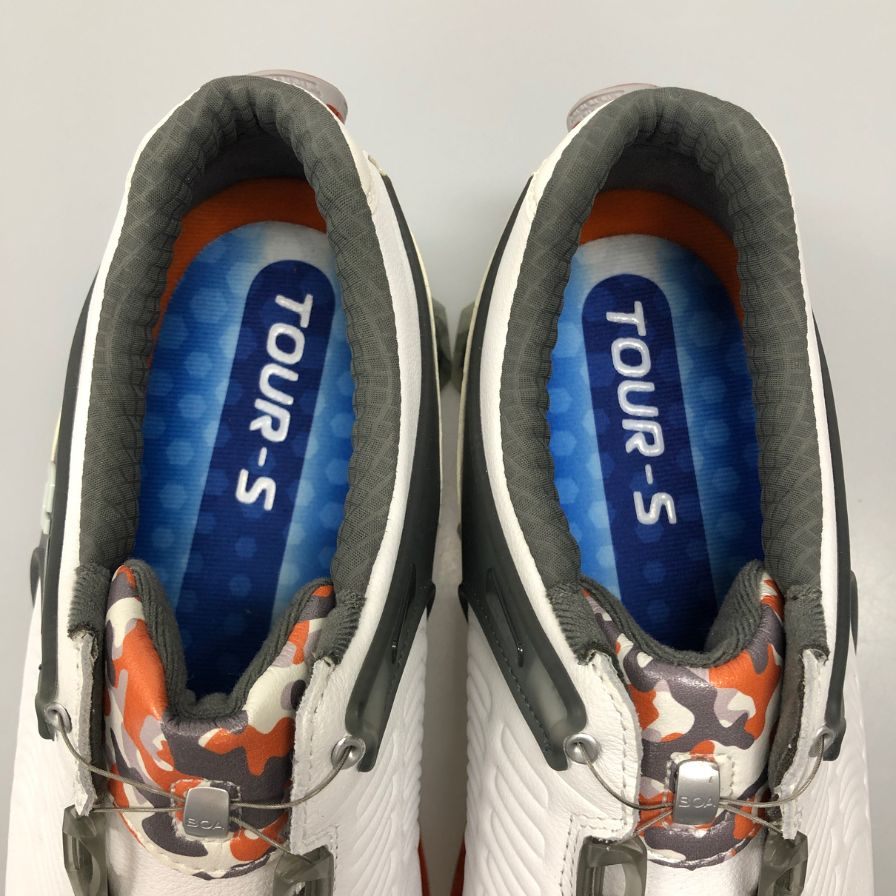 フットジョイ ゴルフシューズ レザー ローカット ダイヤルワイヤー式 ホワイト メンズ サイズ11.5 FJ FootJoy TOURS-S 約29.5cm【AFC46】