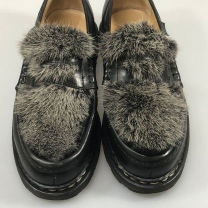 パラブーツ ランス レザーシューズ ミンクファー F59687 ブラック メンズ  サイズ UK6 PARABOOT ビジネスシューズ 約25.0cm【LA】【中古】