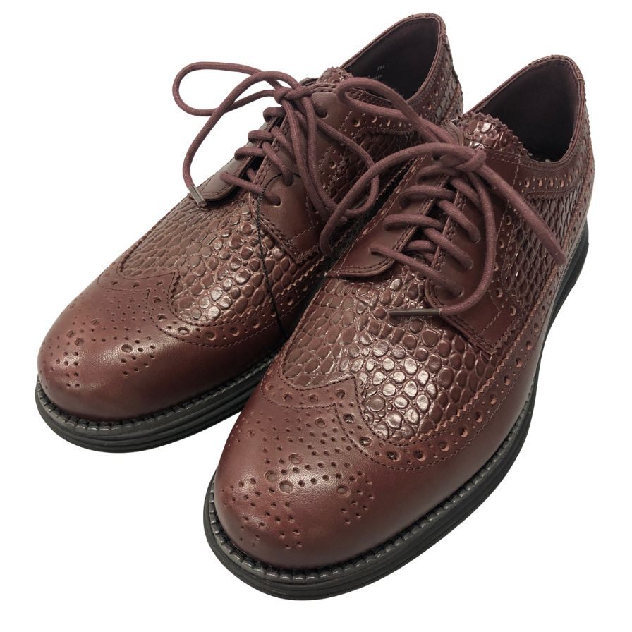 コールハーン レザーシューズ レザーシューズ オリジナルグランド ロングウィングオックスフォード ザイズ7 ブラウン メンズ COLE HAAN 約25.5cm【AFC3】