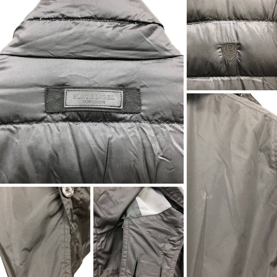 美品◆ブラックレーベル クレストブリッジ リモンタ ナイロンジャケット ブラック メンズ Lサイズ BLACK LABEL  CRESTBRIDGE LIMONTA 【AFA7】