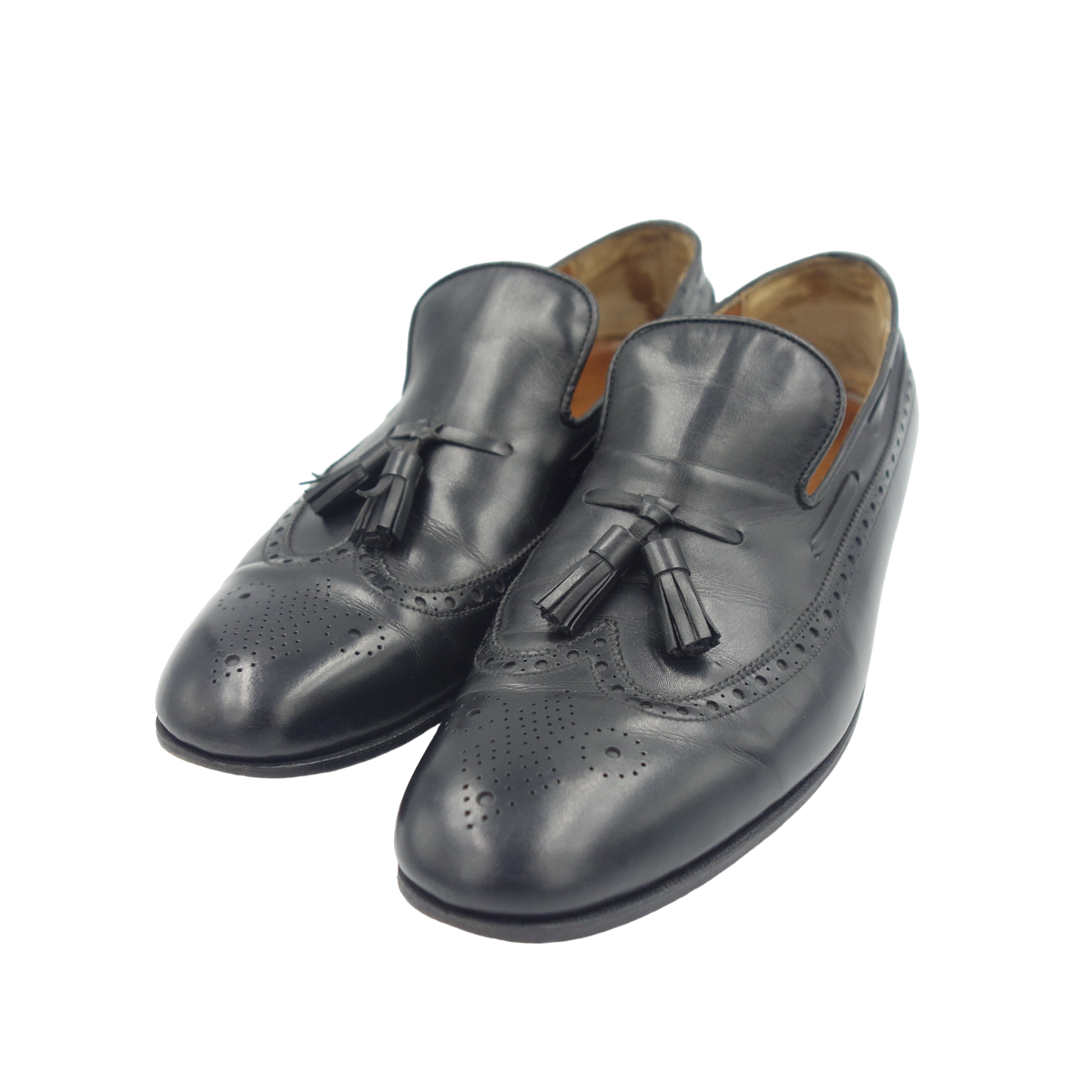 Good condition◆JM Weston leather shoes tassel loafers 181 black men's size 7C JMWESTON [LA] 