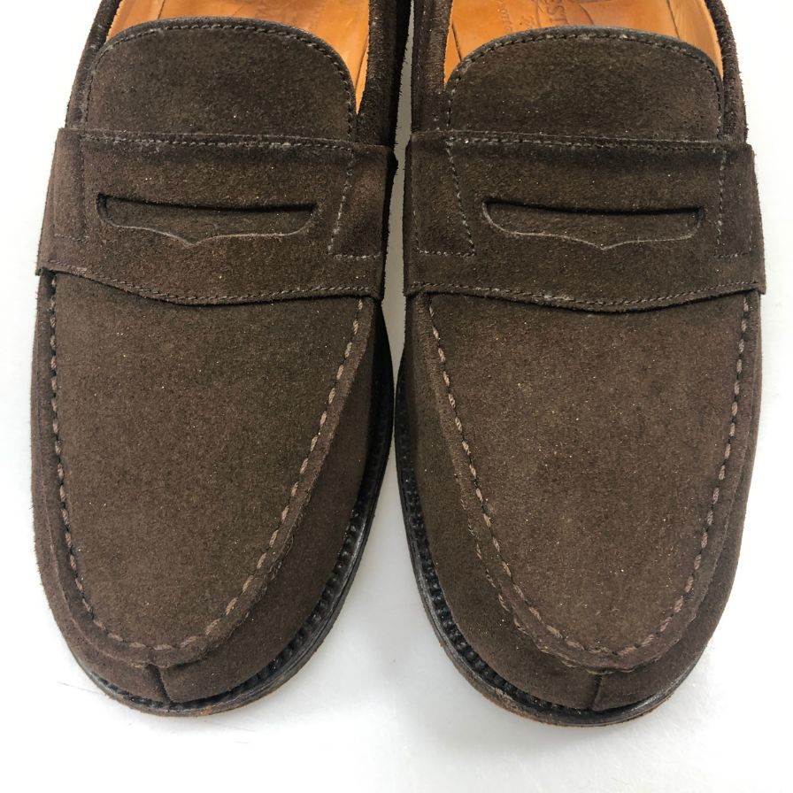 ジェイエム ウエストン ローファー スエード ブラウン系 サイズ4.5 メンズ J.M.WESTON 約24.0cm【AFC42】