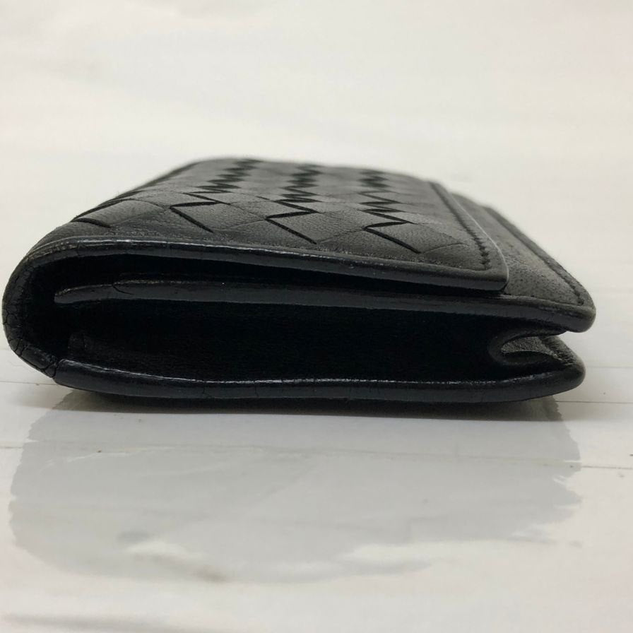 ボッテガヴェネタ カードケース イントレチャート レザー ブラック メンズ Bottega Veneta【AFI4】