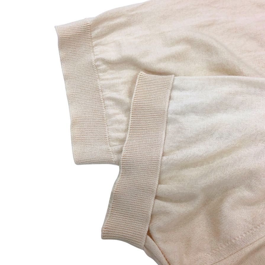 良品 90s JOHN SMEDLEY ジョン スメドレー スカラップ ニット セーター 半袖 カットソー オールド ヴィンテージ ベージュ レディース 古着 中古 良品 90s JOHN SMEDLEY ジョン スメドレー スカラップ ニット