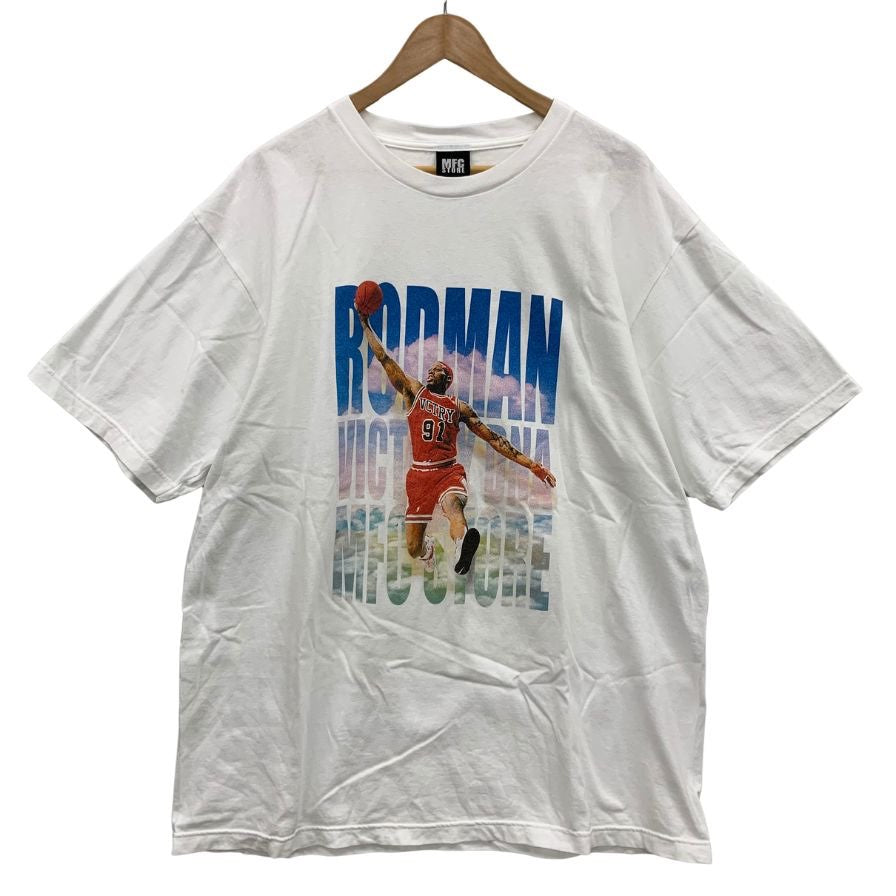 新品同様◆MFCストア／デニス ロッドマン コットンTシャツ XLサイズ ホワイト MFC STORE x DENNIS RODMAN 【AFB747】