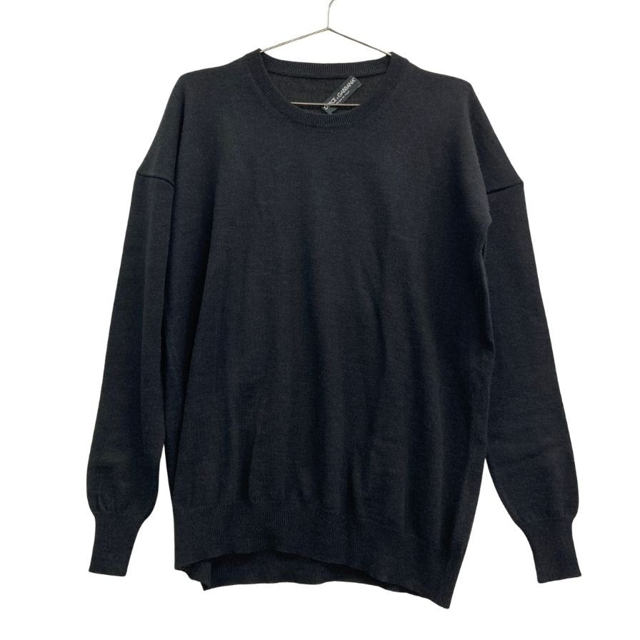 中古■ドルチェ&ガッバーナ トップス セーター ラウンドネック レディース サイズ42 ブラック DOLCE&GABBANA 【AFB27】