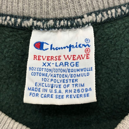 中古◆チャンピオン リバースウィーブ スウェット WHITWORTH COLLEGE グリーン メンズ サイズXXL Champion REVERSE WEAVE 【AFB18】
