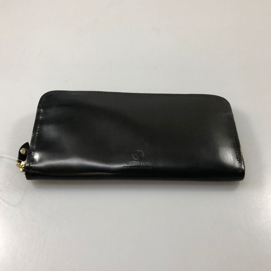 グレンロイヤル 長財布 ラウンドジップ コードバン ブラック ゴールド金具 GLENROYAL【AFI1】